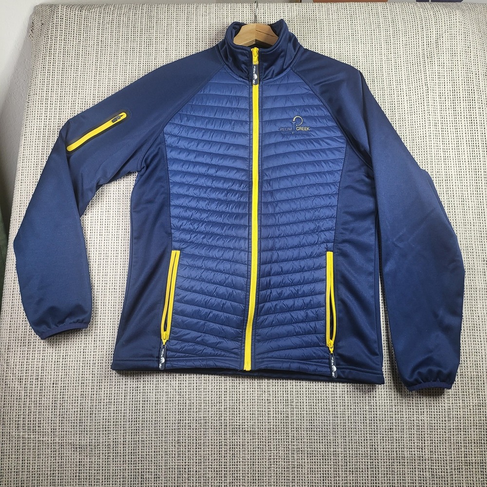 The Weather Co Jacket Small Plum Creek Golf Course Mens Full Zip Pockets Golf